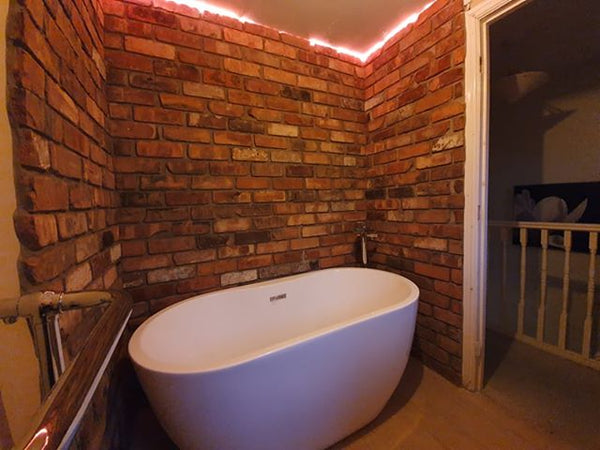 Earth-toned brick tiles bringing warmth and charm to any room